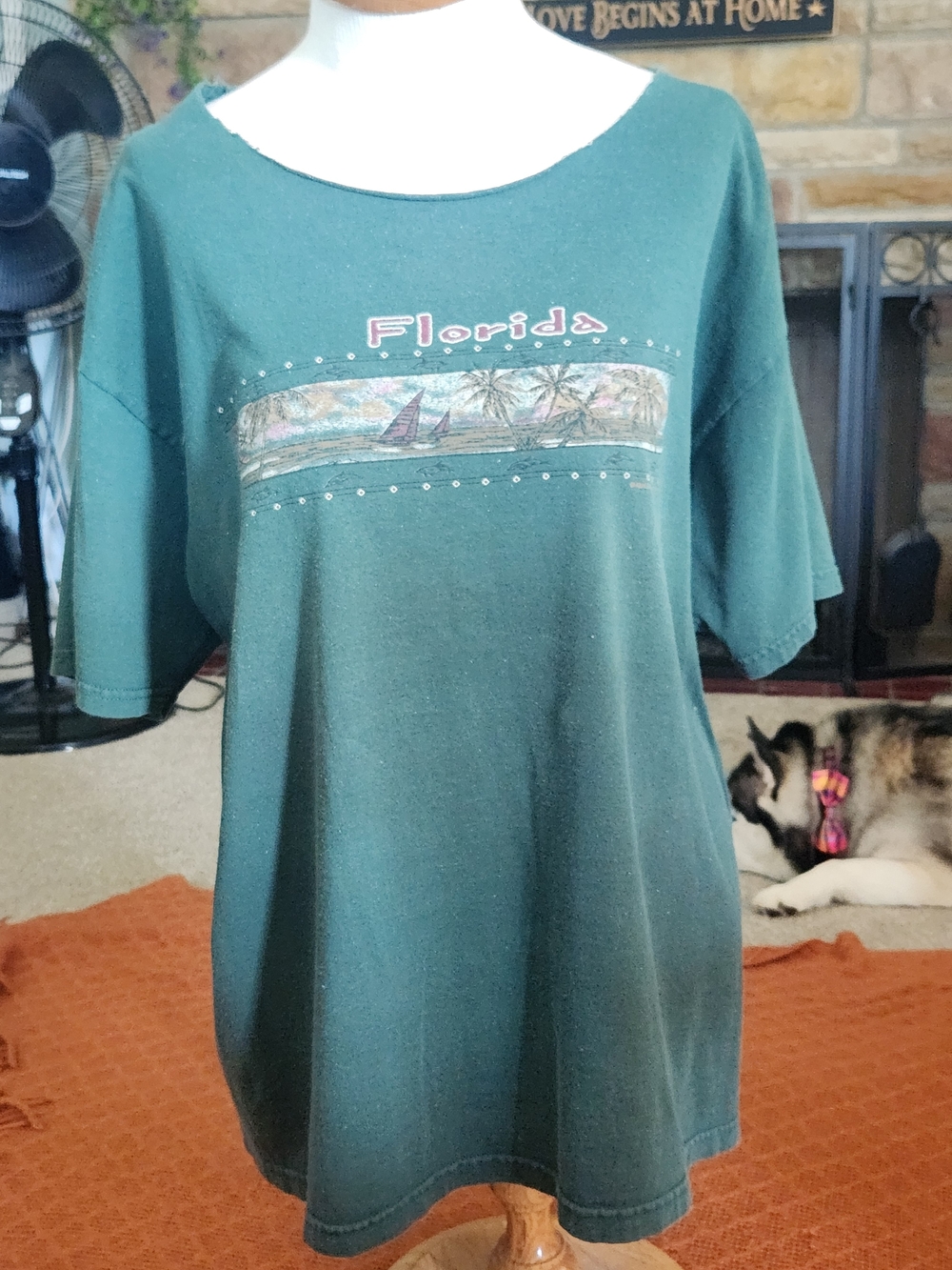Florida Graphic womansTee - Teal Green